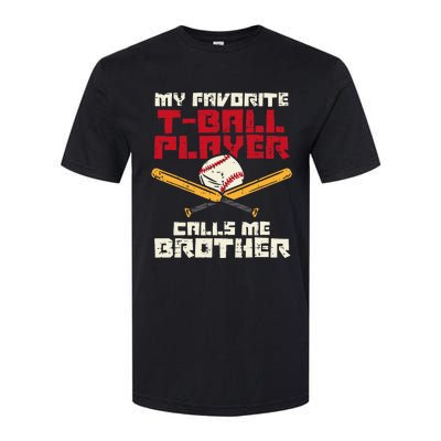 Favorite Tball Player Brother Baseball Family Softstyle CVC T-Shirt