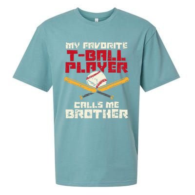 Favorite Tball Player Brother Baseball Family Sueded Cloud Jersey T-Shirt