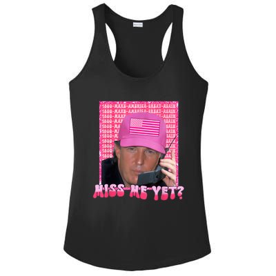 Funny Trump Pink Miss Me Yet Trump 2024 President 2024 Ladies PosiCharge Competitor Racerback Tank