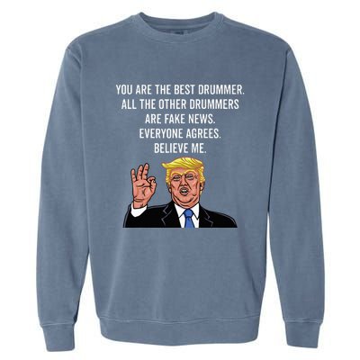 Funny Trump Percussion Drummer Garment-Dyed Sweatshirt