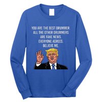 Funny Trump Percussion Drummer Long Sleeve Shirt