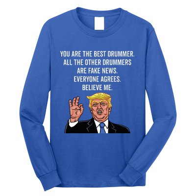 Funny Trump Percussion Drummer Long Sleeve Shirt