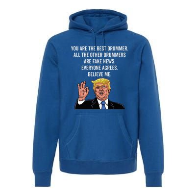 Funny Trump Percussion Drummer Premium Hoodie