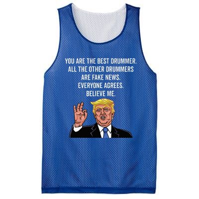 Funny Trump Percussion Drummer Mesh Reversible Basketball Jersey Tank