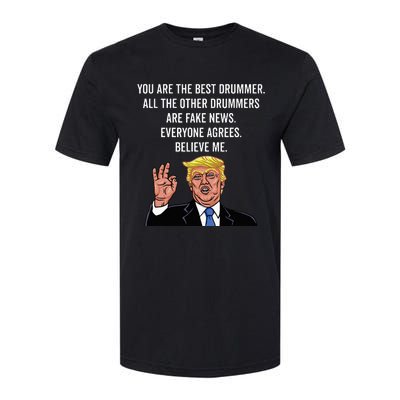 Funny Trump Percussion Drummer Softstyle CVC T-Shirt