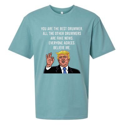 Funny Trump Percussion Drummer Sueded Cloud Jersey T-Shirt