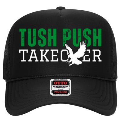 Funny Tush Push Sayings Fans High Crown Mesh Back Trucker Hat