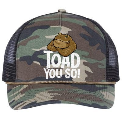 Funny Toad Pun Cute Toad Toad Art Toad You So Frog Toad Retro Rope Trucker Hat Cap