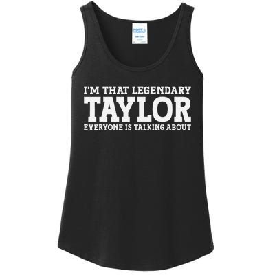 Funny Taylor Personalized Name Design Ladies Essential Tank