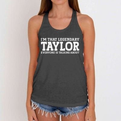 Funny Taylor Personalized Name Design Women's Knotted Racerback Tank