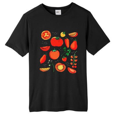 Funny Tomato Pun Hand Draw Tomatoes Watercolor Summer Foodie Tall Fusion ChromaSoft Performance T-Shirt