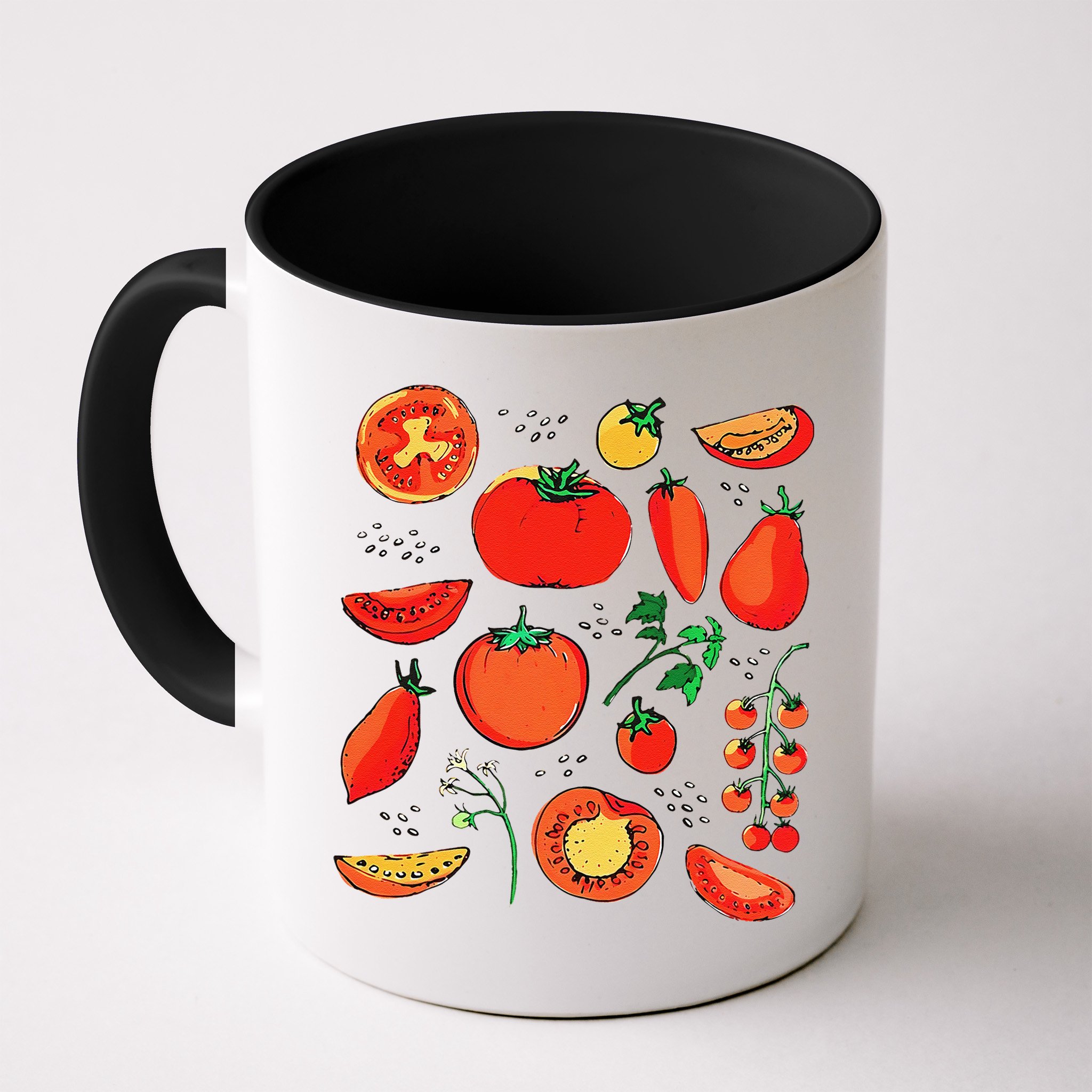 Funny Tomato Pun Hand Draw Tomatoes Watercolor Summer Foodie Mug