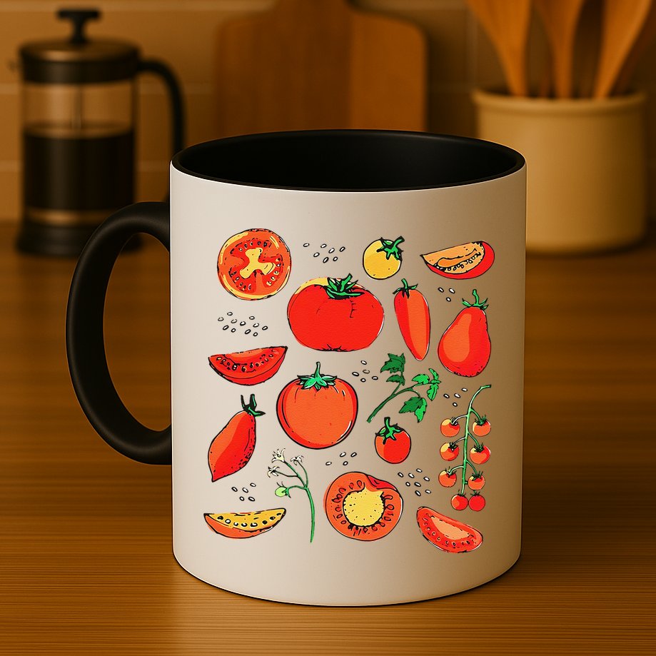Funny Tomato Pun Hand Draw Tomatoes Watercolor Summer Foodie Mug