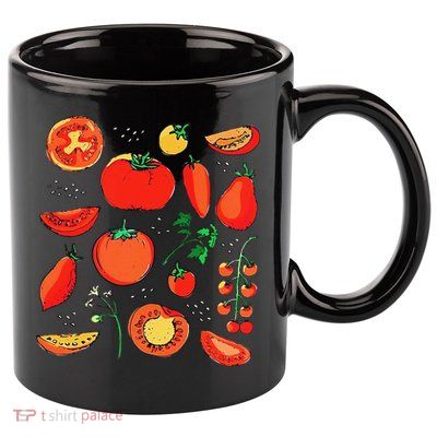 Funny Tomato Pun Hand Draw Tomatoes Watercolor Summer Foodie 11oz C Handle Ceramic Mug