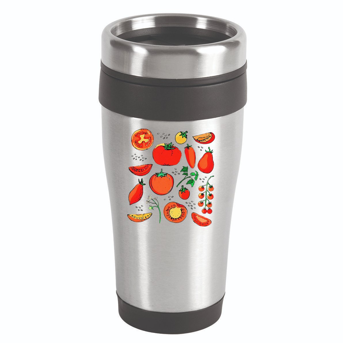 Funny Tomato Pun Hand Draw Tomatoes Watercolor Summer Foodie 16oz Travel Tumbler