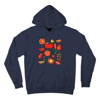 Funny Tomato Pun Hand Draw Tomatoes Watercolor Summer Foodie Hoodie