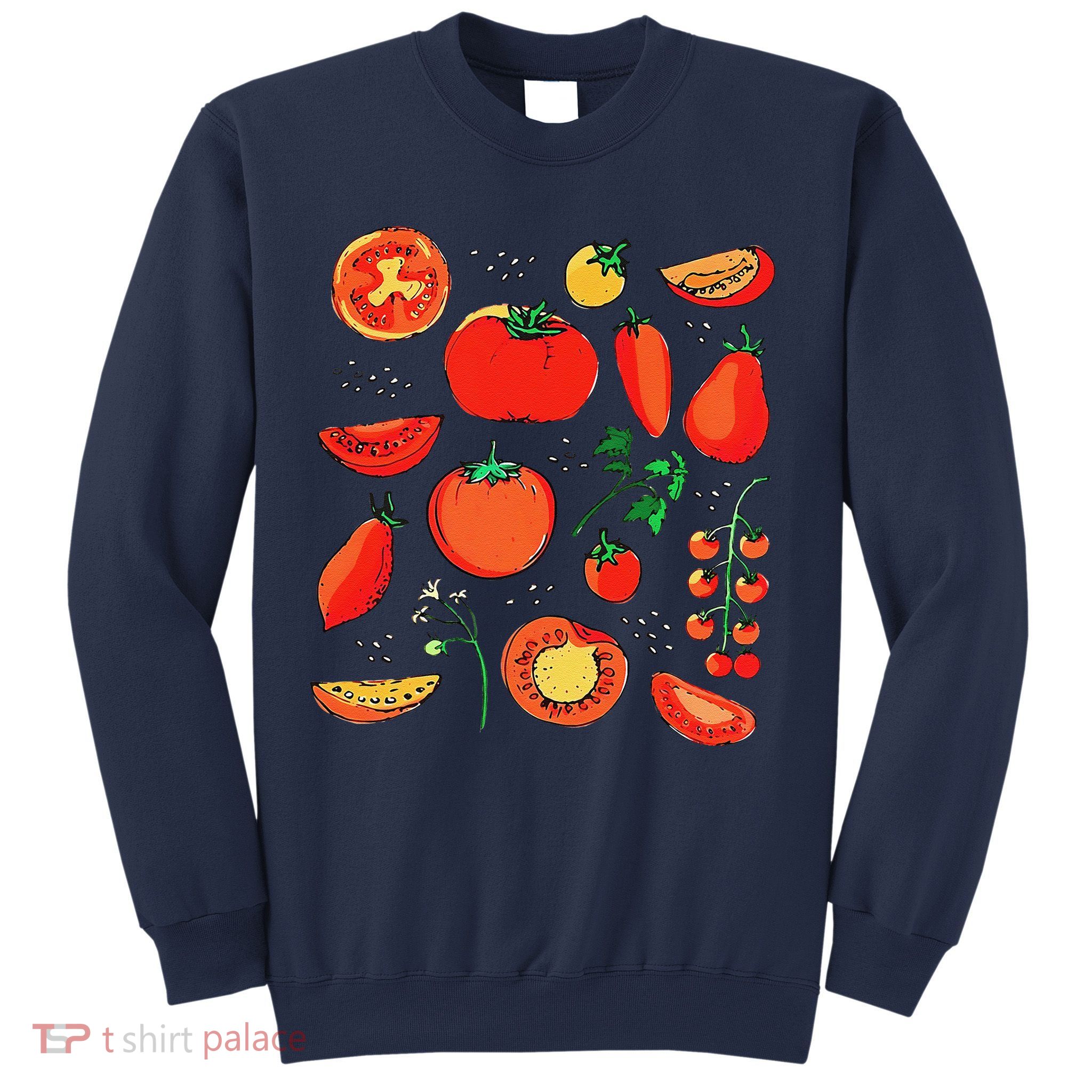 Funny Tomato Pun Hand Draw Tomatoes Watercolor Summer Foodie Sweatshirt