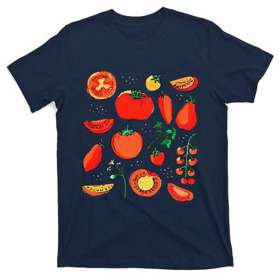 Funny Tomato Pun Hand Draw Tomatoes Watercolor Summer Foodie T-Shirt