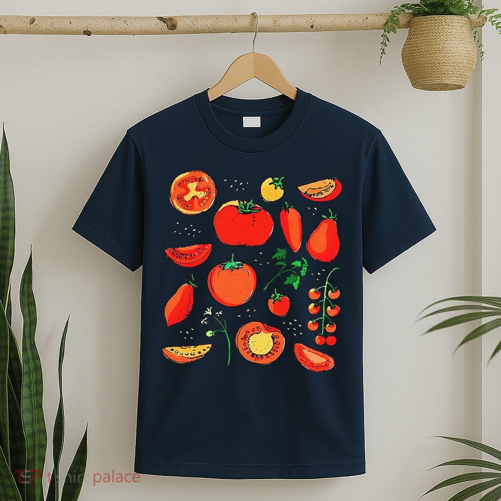 Funny Tomato Pun Hand Draw Tomatoes Watercolor Summer Foodie T-Shirt