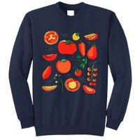 Funny Tomato Pun Hand Draw Tomatoes Watercolor Summer Foodie Tall Sweatshirt