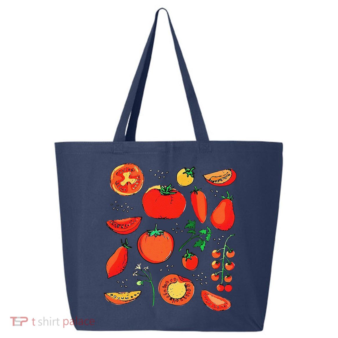 Funny Tomato Pun Hand Draw Tomatoes Watercolor Summer Foodie 25L Jumbo Tote
