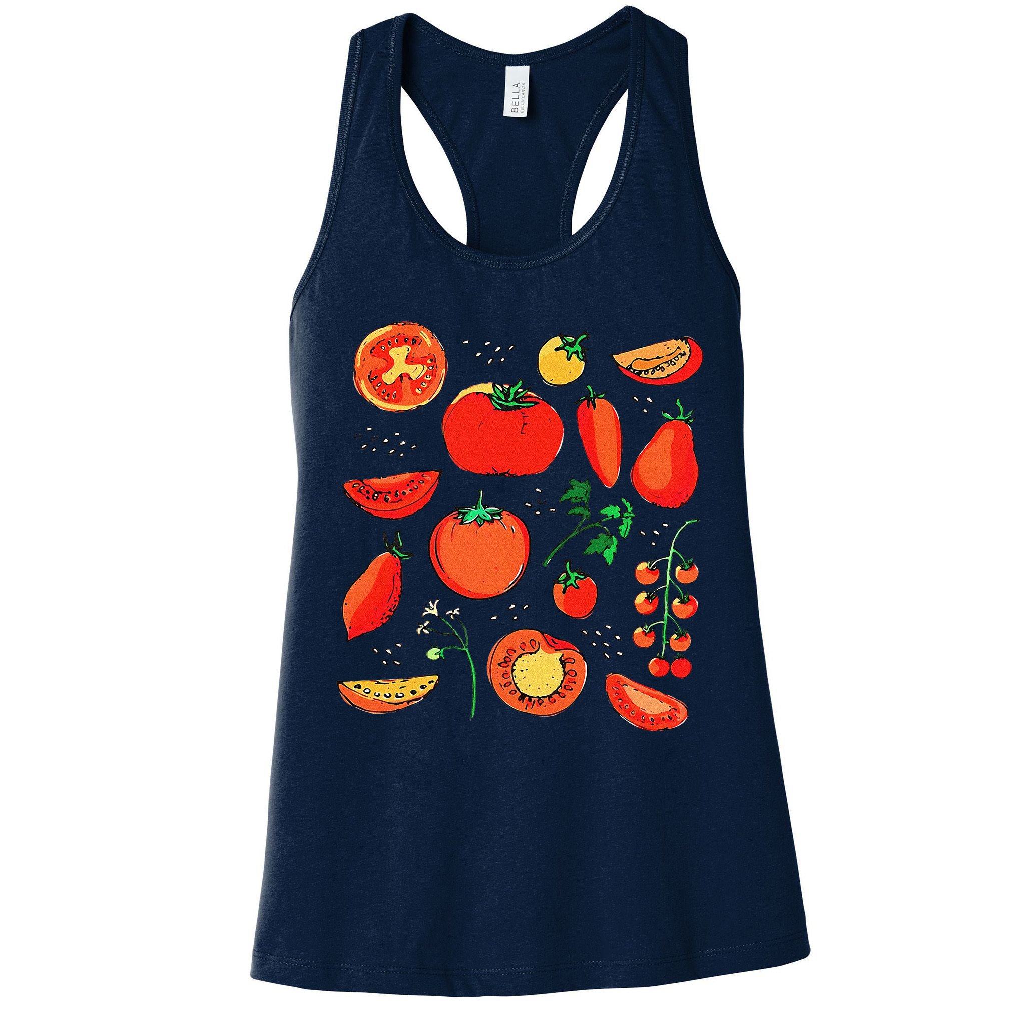 Funny Tomato Pun Hand Draw Tomatoes Watercolor Summer Foodie Womens Tank Top