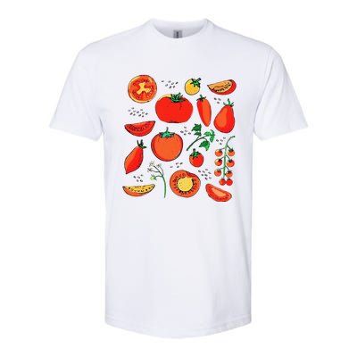 Funny Tomato Pun Hand Draw Tomatoes Watercolor Summer Foodie Softstyle CVC T-Shirt