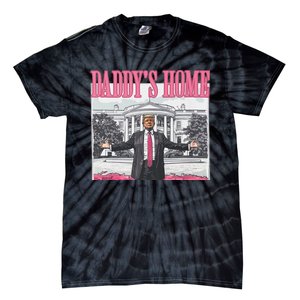 Funny Trump Pink Daddys Home  Trump 2024 Tie-Dye T-Shirt