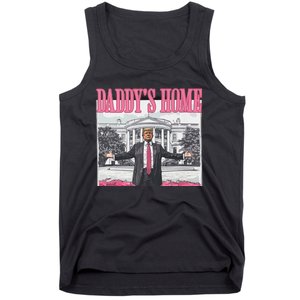 Funny Trump Pink Daddys Home  Trump 2024 Tank Top