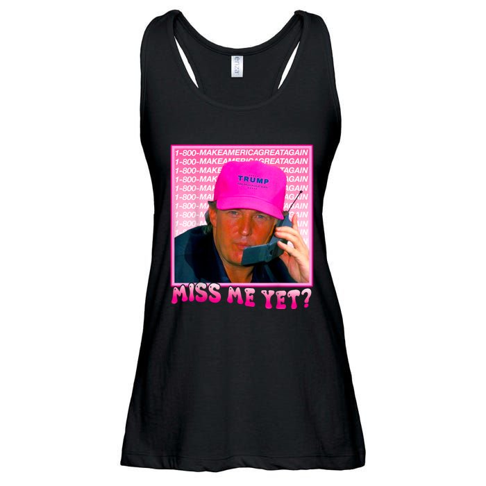 Funny Trump Pink Miss Me Yet Trump 2024 President 2024 Ladies Essential Flowy Tank