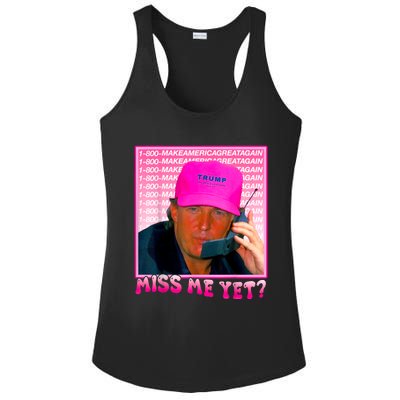 Funny Trump Pink Miss Me Yet Trump 2024 President 2024 Ladies PosiCharge Competitor Racerback Tank