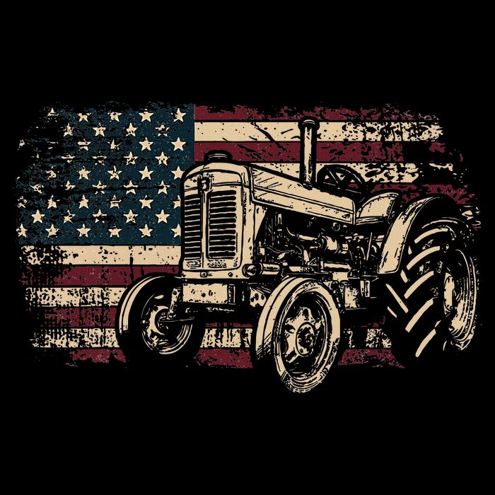 Farm Tractor Proud Farmer Patriotic American Flag Tractor 16 in Basic Backpack