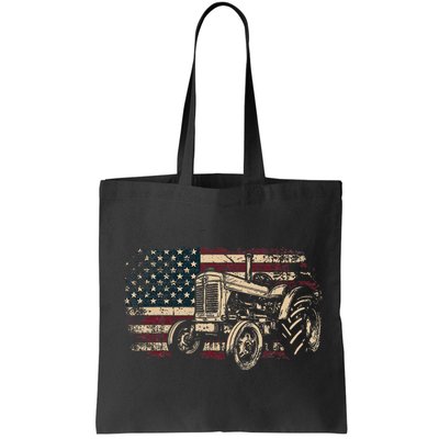 Farm Tractor Proud Farmer Patriotic American Flag Tractor Bag