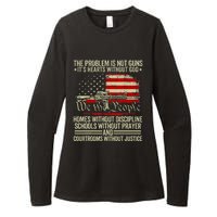 Funny The Problem Is Not Guns ItS Hearts Without God Womens CVC Long Sleeve Shirt