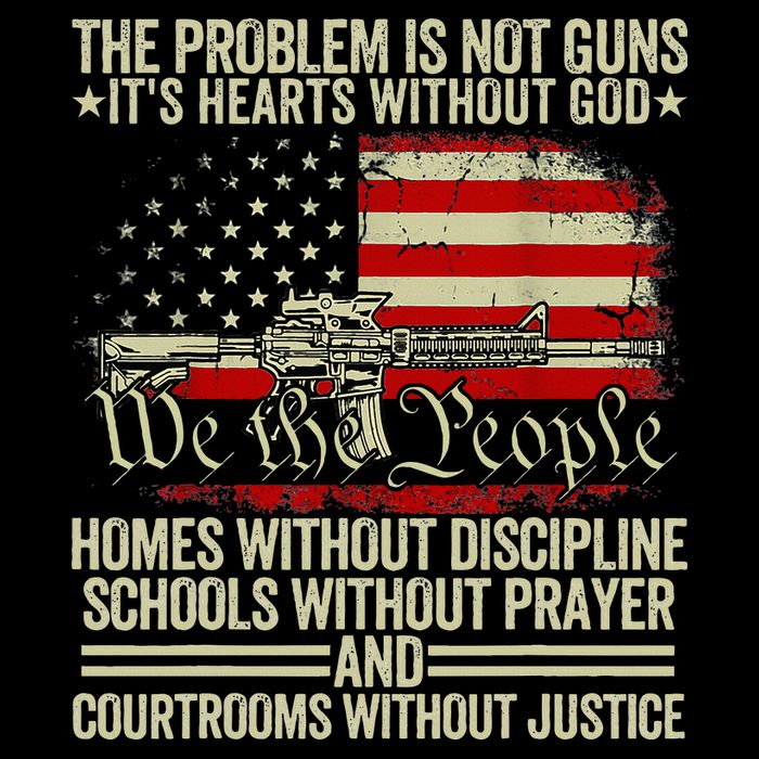 Funny The Problem Is Not Guns ItS Hearts Without God 16 in Basic Backpack