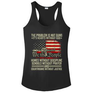 Funny The Problem Is Not Guns ItS Hearts Without God Ladies PosiCharge Competitor Racerback Tank