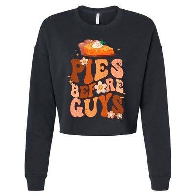 Funny Thanksgiving Pies Before Guys For And Girls Cropped Pullover Crew