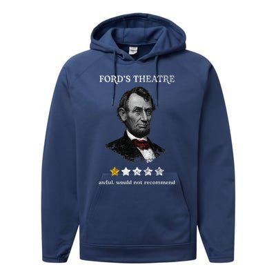 FordS Theater Presidential History Abe Lincoln Funny Performance Fleece Hoodie