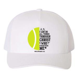 Funny Tennis Player Racket I Can Do All The Things Through Yupoong Adult 5-Panel Trucker Hat