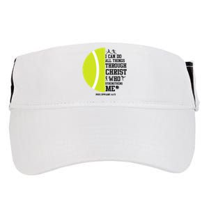 Funny Tennis Player Racket I Can Do All The Things Through Adult Drive Performance Visor