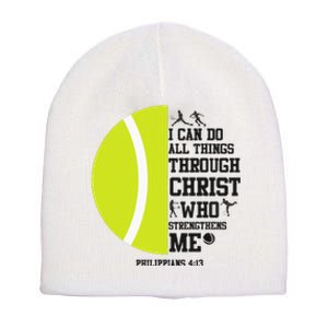 Funny Tennis Player Racket I Can Do All The Things Through Short Acrylic Beanie