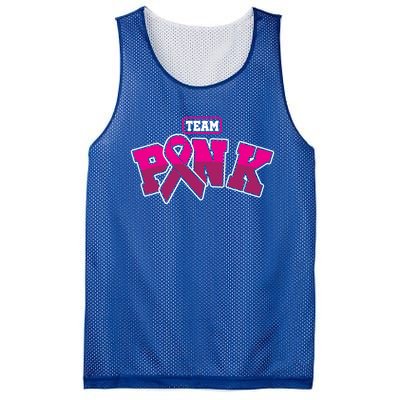 Feminist Team Pink Ribbon Breast Cancer Awareness Month Cute Gift Mesh Reversible Basketball Jersey Tank