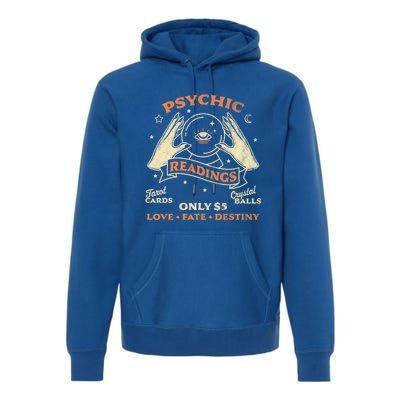 Fortune Teller Psychic Readings Tarot Crystal Ball Vintage Cool Gift Premium Hoodie