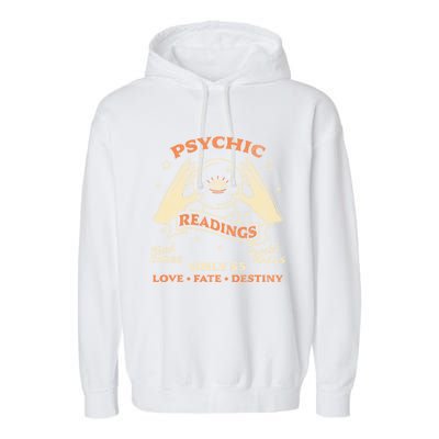 Fortune Teller Psychic Readings Tarot Crystal Ball Vintage Cool Gift Garment-Dyed Fleece Hoodie