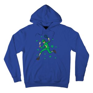 Funny Tennis Player Leprechaun St Patrick's Day Tennis Fan Gift Hoodie