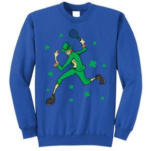 Funny Tennis Player Leprechaun St Patrick's Day Tennis Fan Gift Sweatshirt