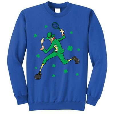 Funny Tennis Player Leprechaun St Patrick's Day Tennis Fan Gift Sweatshirt