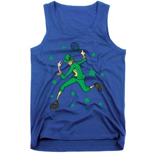 Funny Tennis Player Leprechaun St Patrick's Day Tennis Fan Gift Tank Top