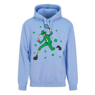 Funny Tennis Player Leprechaun St Patrick's Day Tennis Fan Gift Unisex Surf Hoodie