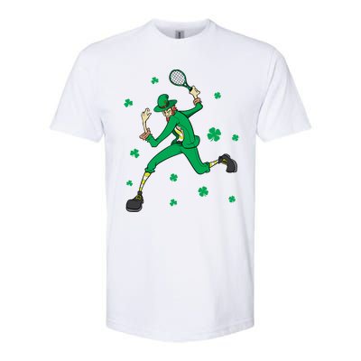 Funny Tennis Player Leprechaun St Patrick's Day Tennis Fan Gift Softstyle® CVC T-Shirt